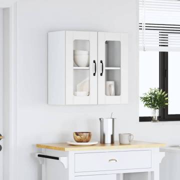 Lucca White Kitchen Wall Cabinet with Glass Door | HipoMarket