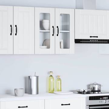 Lucca White Kitchen Wall Cabinet with Glass Door | HipoMarket