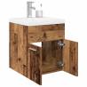  Sink Cabinet with Built-in Basin and Faucet Old Wood Colour old wood Size 41 x 38.5 x 46 cm Model with faucet Number of 1 