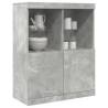 Stylish Concrete Grey Sideboard - Durable Engineered Wood