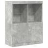 Stylish Concrete Grey Sideboard - Durable Engineered Wood