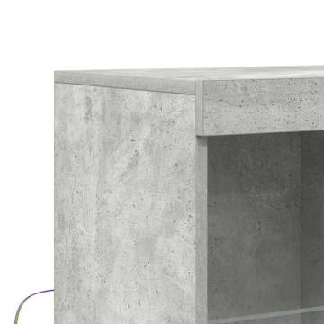 Stylish Concrete Grey Sideboard - Durable Engineered Wood