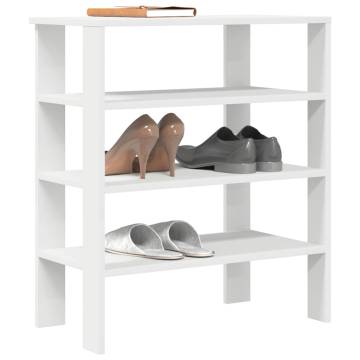 Shoe Rack White 61x32x70 cm - Durable Engineered Wood