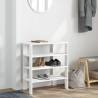 Shoe Rack White 61x32x70 cm - Durable Engineered Wood