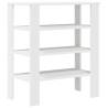 Shoe Rack White 61x32x70 cm - Durable Engineered Wood