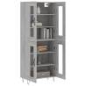 Stylish Highboard Grey Sonoma | 69.5x34x180 cm