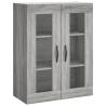 Stylish Highboard Grey Sonoma | 69.5x34x180 cm