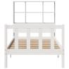 Bookcase Bed without Mattress White - Solid Pine 75x190 cm