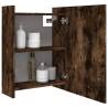 Smoked Oak Bathroom Mirror Cabinet - 62.5x20.5x64cm