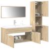 4 Piece Bathroom Furniture Set - Sonoma Oak Engineered Wood