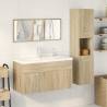 4 Piece Bathroom Furniture Set - Sonoma Oak Engineered Wood