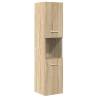 4 Piece Bathroom Furniture Set - Sonoma Oak Engineered Wood