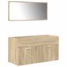 4 Piece Bathroom Furniture Set - Sonoma Oak Engineered Wood