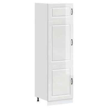 Kalmar High Gloss White Kitchen Cupboard | HipoMarket UK