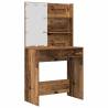 Stylish LED Dressing Table Set in Old Wood | HipoMarket