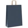 Blue Paper Bags with Handles 250 pcs | Durable & Recyclable