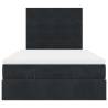 Elegant Ottoman Bed with Mattresses - Black Velvet 120x200cm