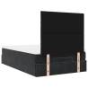 Elegant Ottoman Bed with Mattresses - Black Velvet 120x200cm