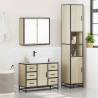 4 Piece Bathroom Furniture Set - Sonoma Oak - Stylish & Durable