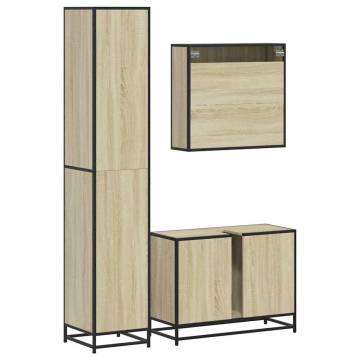 4 Piece Bathroom Furniture Set - Sonoma Oak - Stylish & Durable