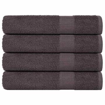 Sauna Towels 4 pcs | 100% Cotton 80x200 cm | Anthracite