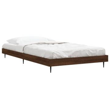 Bed Frame Brown Oak 90x190 cm - Durable & Stylish Design