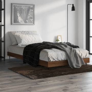 Bed Frame Brown Oak 90x190 cm - Durable & Stylish Design