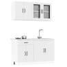  4 Piece Kitchen Cabinet Set Kalmar White Engineered Wood Colour white Quantity in Package 1 Number of 