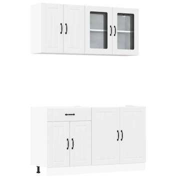 4 Piece Kitchen Cabinet Set Kalmar White - Stylish & Durable