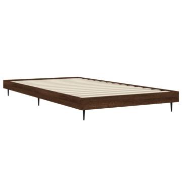 Bed Frame Brown Oak 90x190 cm - Durable & Stylish Design