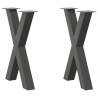  Dining Table Legs X-Shaped 2 pcs Anthracite 50x(72-73) cm Steel Colour anthracite Size 50 x (72-73) cm (80 mm) Quantity in Package 2 Number of 1 