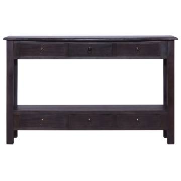 Console Table Light Black Coffee - Solid Mahogany Wood 120x30x75