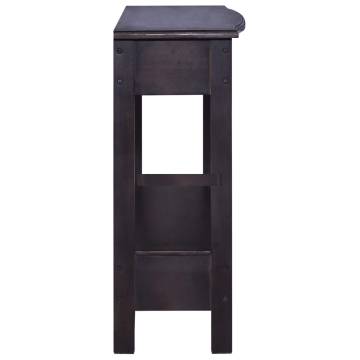 Console Table Light Black Coffee - Solid Mahogany Wood 120x30x75