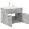  Bathroom Sink Cabinet with Built-in Basin and Faucet Concrete Grey Colour concrete grey Size 60 x 38.5 x 46 cm Model with faucet Number of 1 