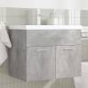 Stylish Bathroom Sink Cabinet with Basin & Faucet - Concrete Grey