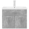 Stylish Bathroom Sink Cabinet with Basin & Faucet - Concrete Grey