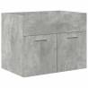 Stylish Bathroom Sink Cabinet with Basin & Faucet - Concrete Grey