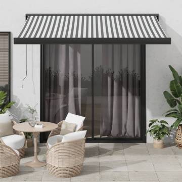 Retractable Awning Anthracite & White - 3x2.5m | HipoMarket