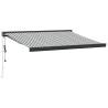 Retractable Awning Anthracite & White - 3x2.5m | HipoMarket