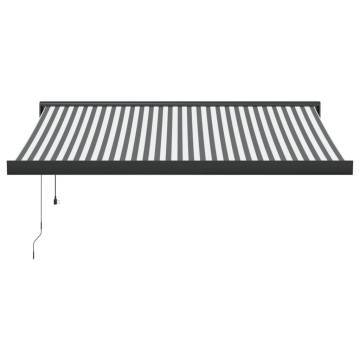 Retractable Awning Anthracite & White - 3x2.5m | HipoMarket