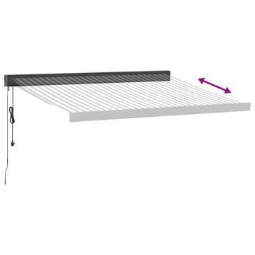 Retractable Awning Anthracite & White - 3x2.5m | HipoMarket