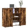  Reception Desk Smoked Oak 135x50x103.5 cm Engineered Wood Colour smoked oak Size 135 x 50 x 103.5 cm 