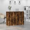 Reception Desk Smoked Oak | Stylish & Functional | HipoMarket