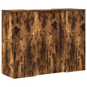 Reception Desk Smoked Oak | Stylish & Functional | HipoMarket