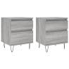 Grey Sonoma Bedside Cabinets - 2 Piece Set | HipoMarket