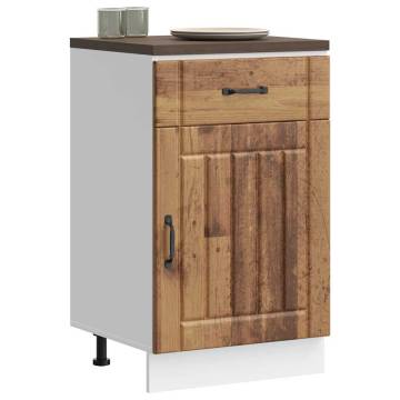 Lucca Kitchen Base Cabinet - Old Wood Engineered Wood