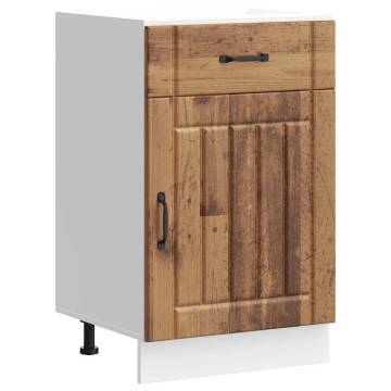 Lucca Kitchen Base Cabinet - Old Wood Engineered Wood