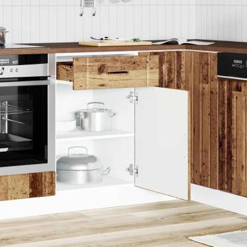 Lucca Kitchen Base Cabinet - Old Wood Engineered Wood