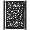 Elegant Garden Gate Black 105x130 cm - Durable Steel Design