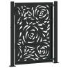 Elegant Garden Gate Black 105x130 cm - Durable Steel Design